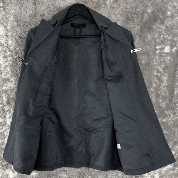 The Limited Womens Size M Stretch Blazer Jacket Gray Long SLeeve Button Collar - Picture 3 of 8